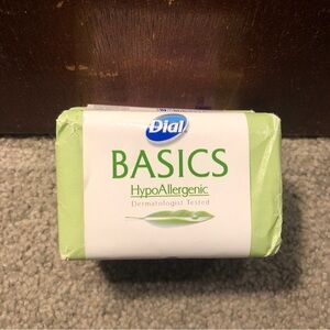 Dial Basics HypoAllergenic Bar Soap, 2-Pack (3.2oz Each), Dermatologist Tested